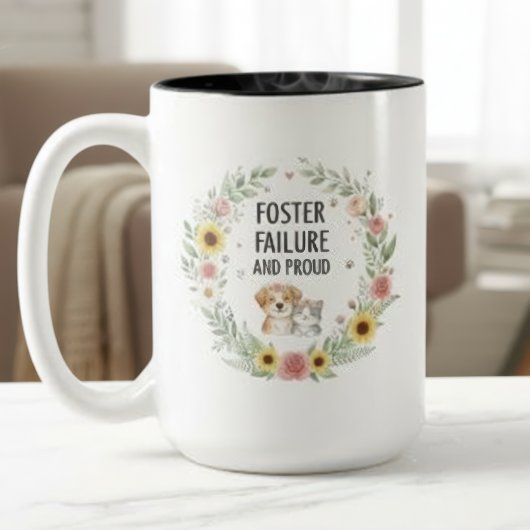 Pet Foster Failure Mug - Proud Pet Parent ツートーンマグカップ