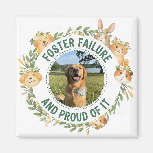 Pet Foster Failure Photo Magnet - Botanical Love マグネット (正面)