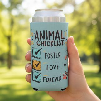 Pet Foster Love Forever Animal Lover スリム缶クーラー