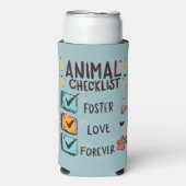 Pet Foster Love Forever Animal Lover スリム缶クーラー (Seltzer正面)