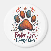 Pet Foster Magnet for animal advocates マグネット (正面)