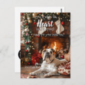 Pet-Friendly Real Estate Christmas dog  ポストカード (正面/裏面)