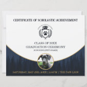 Pet Graduation Certificate Dog Training Diploma (正面)