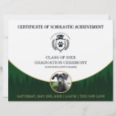 Pet Graduation Certificate Dog Training Diploma (正面)