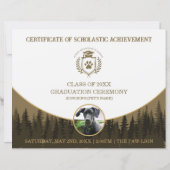 Pet Graduation Certificate Dog Training Diploma (正面)