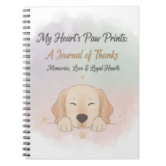 Pet Gratitude & Memory Journal Cover – Dog & Cat  ノートブック