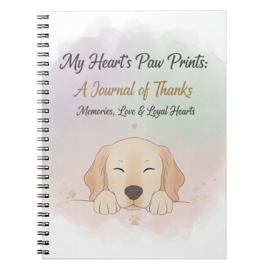 Pet Gratitude & Memory Journal Cover – Dog & Cat  ノートブック (正面)