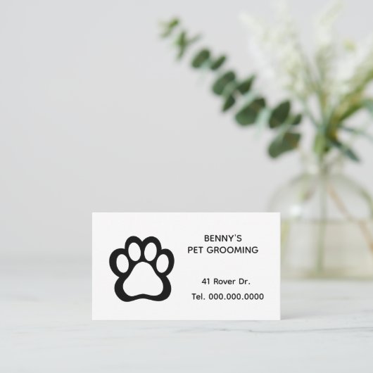 Pet Groomer Business Card 名刺 (スタンド正面)