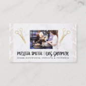 Pet Groomer Working with Dog | Animal Care 名刺 (正面)