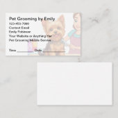 Pet Grooming Appointment Cards Design Template 予約カード (正面/裏面)