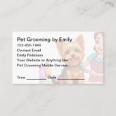 Pet Grooming Appointment Cards Design Template 予約カード (正面)