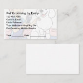 Pet Grooming Appointment Cards Design Template 予約カード (正面/裏面)