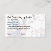 Pet Grooming Appointment Cards Design Template 予約カード (正面)