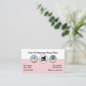Pet Grooming Cute Business Cards 名刺 (スタンド正面)