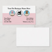Pet Grooming Cute Business Cards 名刺 (正面/裏面)