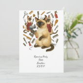 Pet grooming hairdresser for cat lovers 招待状 (スタンド正面)
