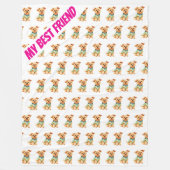 Pet Grooming Personalized Gold Elegant Collection フリースブランケット (正面)