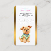 Pet Grooming Personalized Gold Elegant Collection 名刺 (正面)