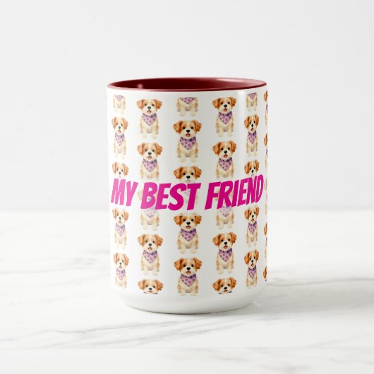 Pet Grooming Personalized Luxury Modern Collection マグカップ (中央)