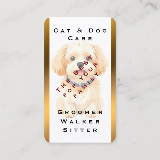 Pet Grooming Personalized Luxury Trendy Collection 名刺 (裏面)