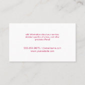 Pet Grooming | Scissors | Cute Dog Cat 名刺 (裏面)