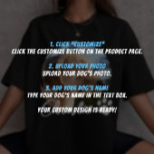 Pet Grunge Simple Modern Custom Dog Photo & Name Tシャツ