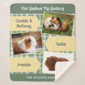 Pet Guinea Pig Photo Collage Personalized シェルパブランケット (正面)