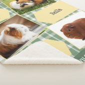 Pet Guinea Pig Photo Collage Personalized シェルパブランケット (3/4)