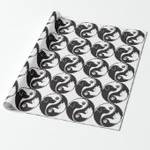 Pet Harmony Yin Yang Pattern Wrapping Paper - Cat  ラッピングペーパー (アンロールド)