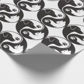 Pet Harmony Yin Yang Pattern Wrapping Paper - Cat  ラッピングペーパー (角)