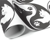 Pet Harmony Yin Yang Pattern Wrapping Paper - Cat  ラッピングペーパー (ロールコーナー)
