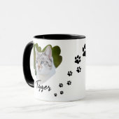 Pet Heart Shape Photo Paw Prints マグカップ (正面左)