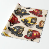 Pet helmet pattern fire station wrap ラッピングペーパー (アンロールド)