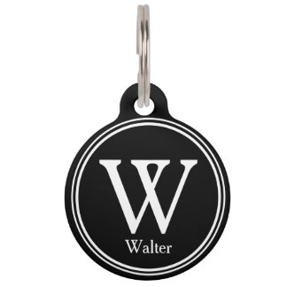 Pet ID Personalized Custom Name Tags - Black ペット　ネームタグ