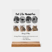 Pet Life Memories 8 Photo Collage Tribute Template アクリルサイン (正面)