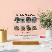 Pet Life Memories 8 Photo Collage Tribute Template アクリルサイン (ウェディング)