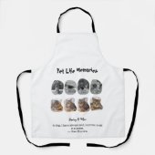 Pet Life Memories 8 Photo Collage Tribute Template エプロン (正面)