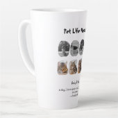 Pet Life Memories 8 Photo Collage Tribute Template カフェラテマグ (左アングル)