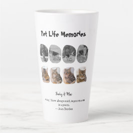 Pet Life Memories 8 Photo Collage Tribute Template カフェラテマグ