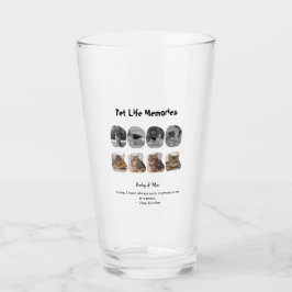 Pet Life Memories 8 Photo Collage Tribute Template タンブラーグラス