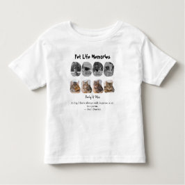 Pet Life Memories 8 Photo Collage Tribute Template トドラーTシャツ