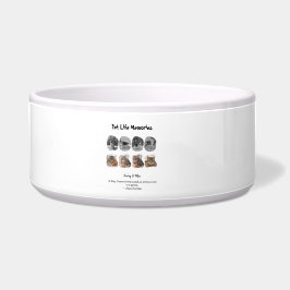 Pet Life Memories 8 Photo Collage Tribute Template ボウル