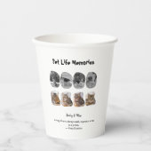 Pet Life Memories 8 Photo Collage Tribute Template 紙コップ (正面)