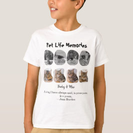 Pet Life Memories 8 Photo Collage Tribute Template Tシャツ