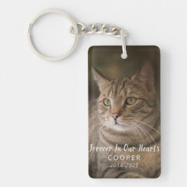 Pet Loss Gift | Personalized Cat Memorial Photo キーホルダー