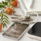 Pet Loss Gift | Personalized Cat Memorial Photo キーホルダー (正面右)