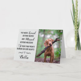Pet Loss Sympathy Card Personalized Photo Pet Name カード