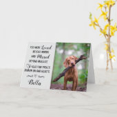 Pet Loss Sympathy Card Personalized Photo Pet Name カード (黄色い花)