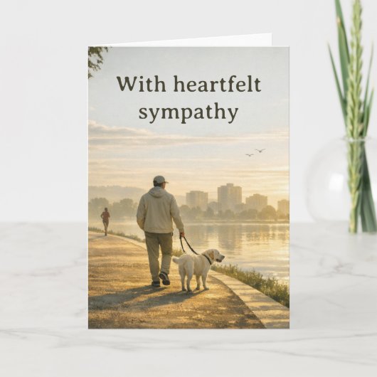 Pet Loss Sympathy Card – Quiet Walk Design サンキューカード (正面)