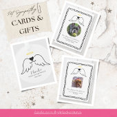 Pet Loss Sympathy Dog Angel Wings Custom Photo カード